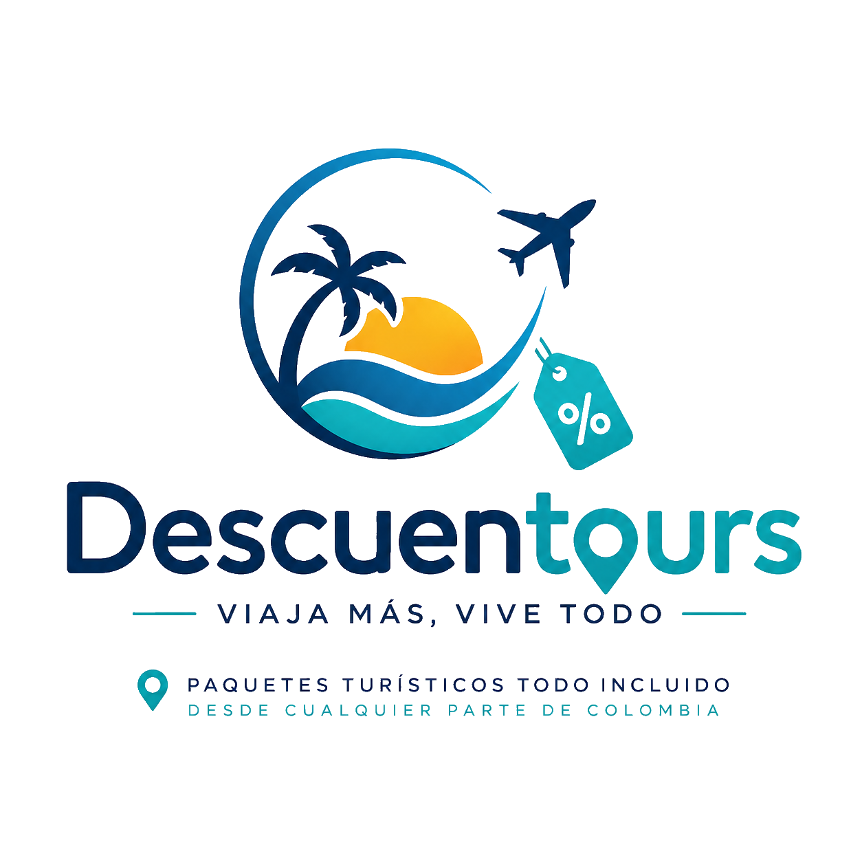 Logo Descuentours: paquetes turísticos todo incluido desde cualquier parte de Colombia
